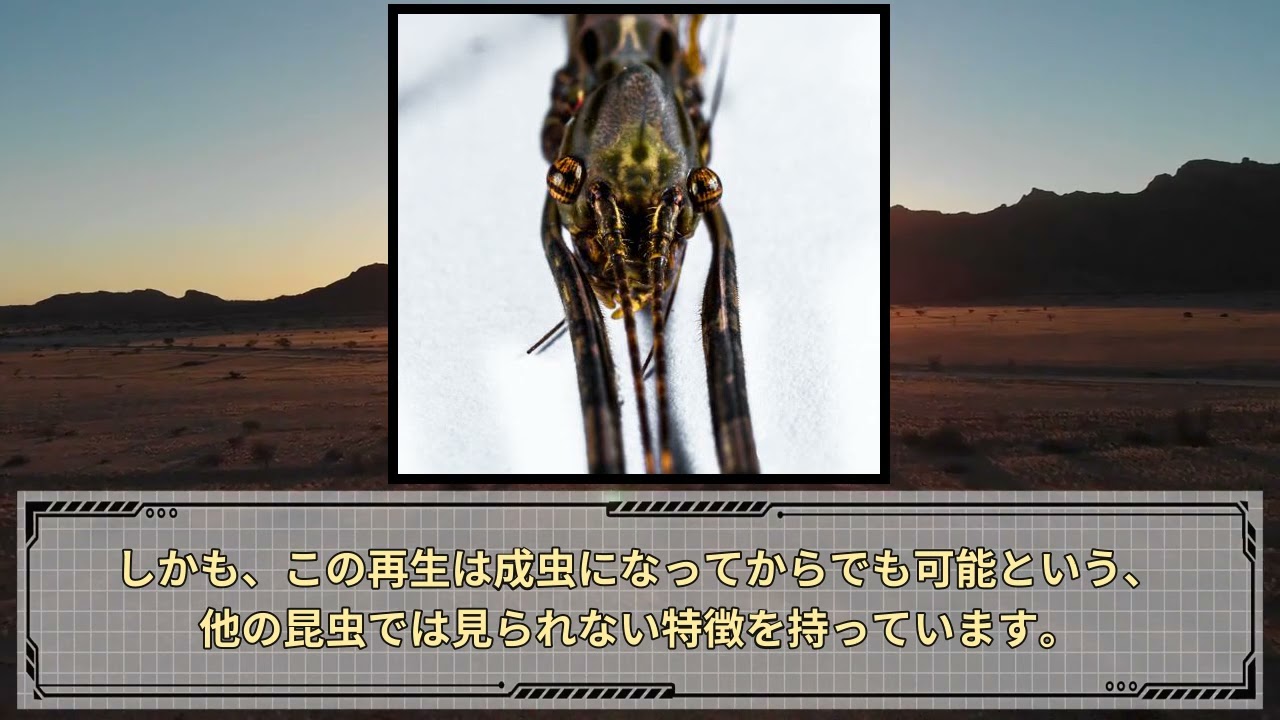 「ナナフシモドキの再生力」を解説する動画のサムネイル画像